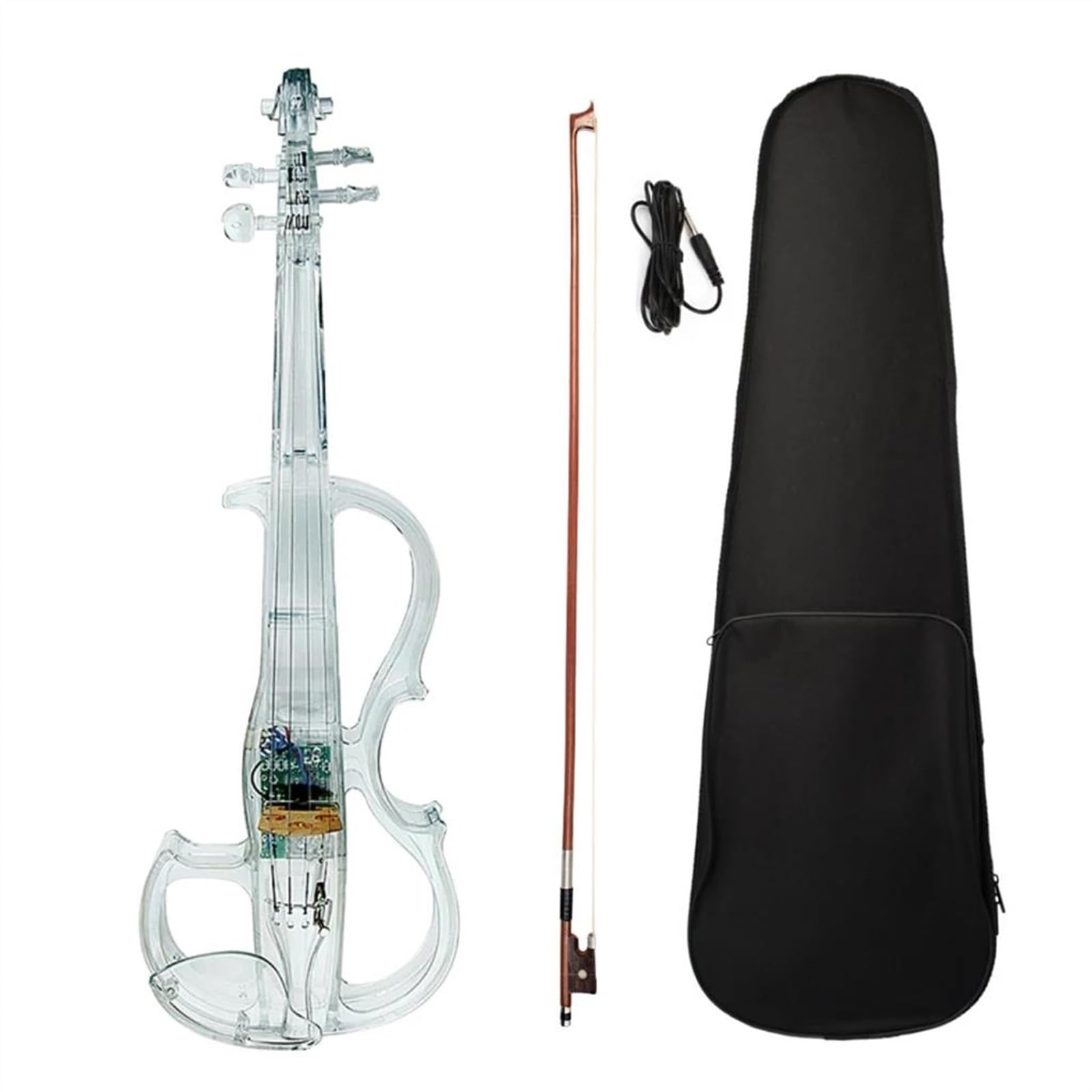 Amazon | バイオリン 4/4 クリスタルクリア発光エレクトリック
