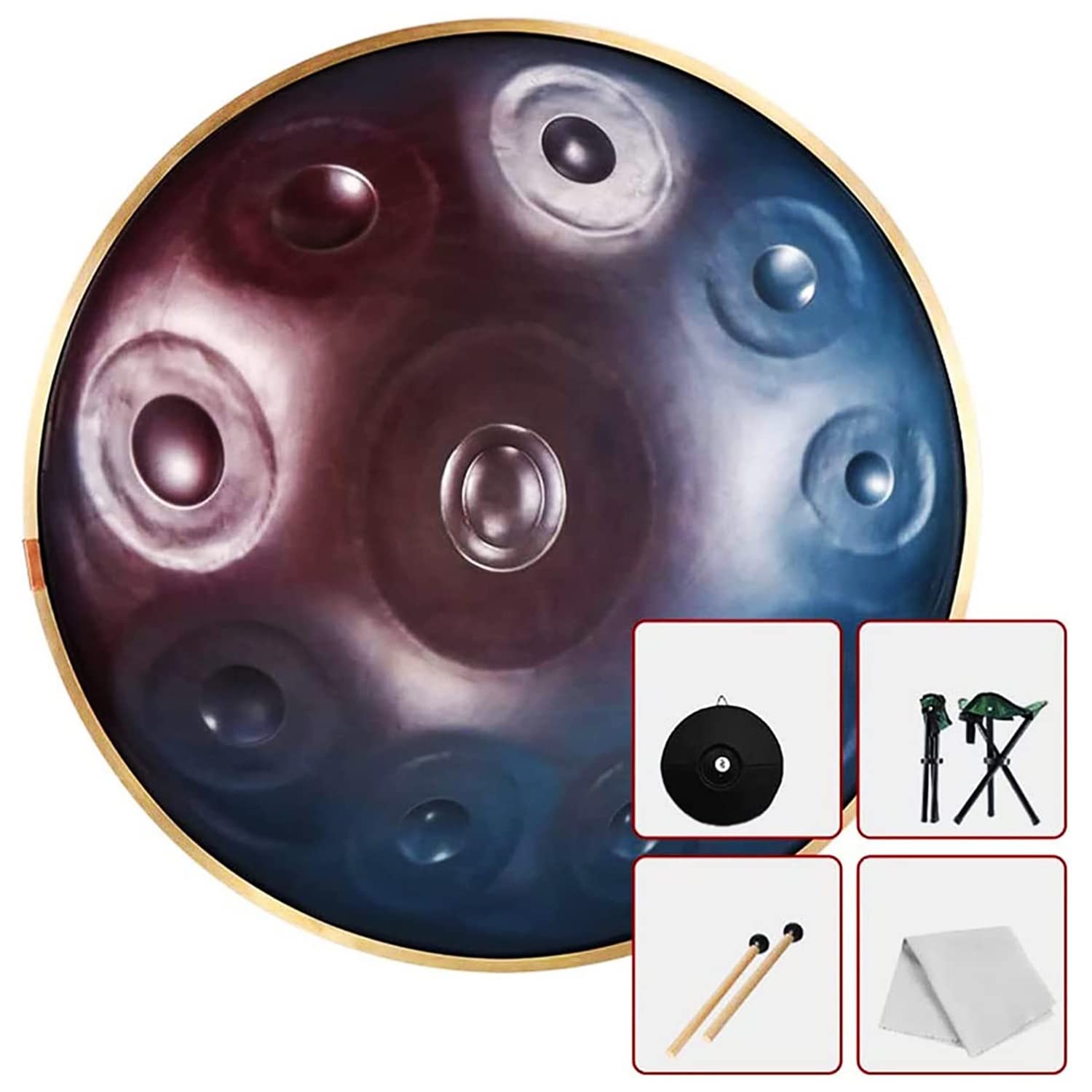 Amazon.co.jp: 窒化鋼ハンドパンドラムセット、Dマイナースチール