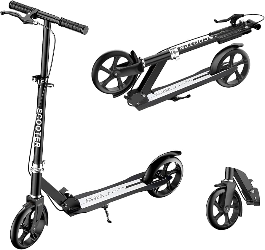 Amazon.co.jp: キックボード キックスクーター 折りたたみ式 4段階高さ