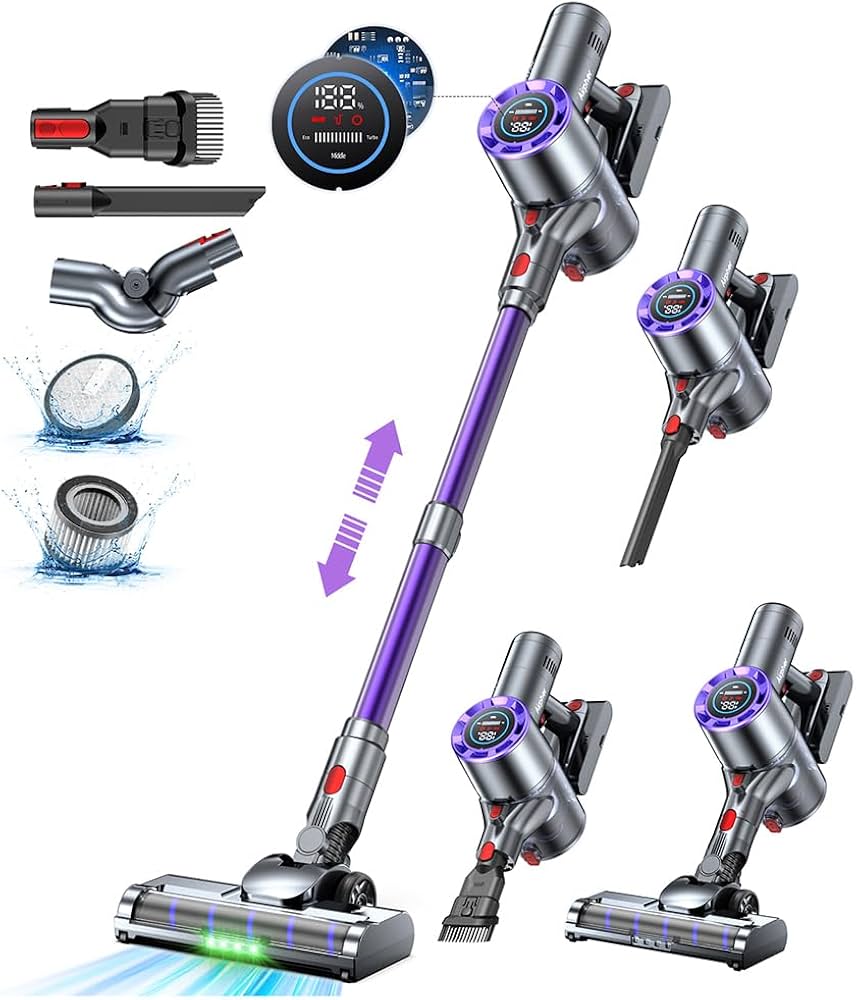 Amazon | 掃除機 コードレス【85KPa超強吸引&60分連続稼働&自立式&次