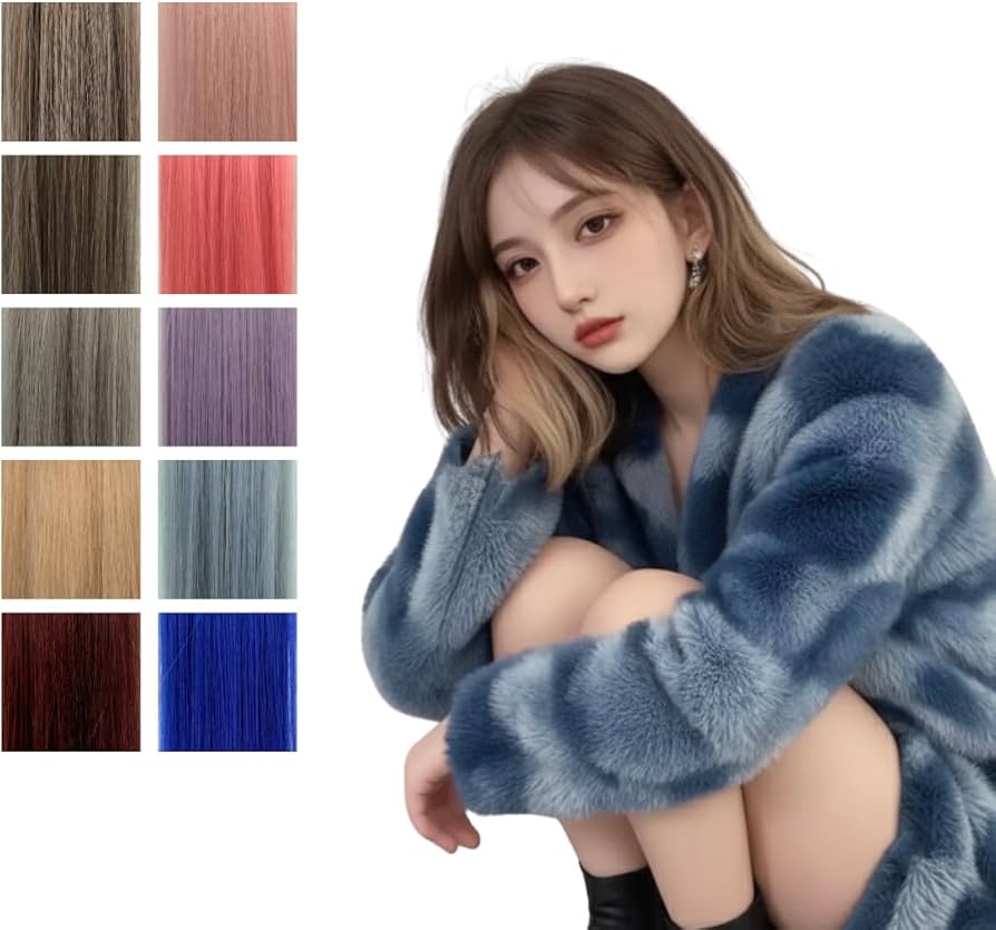 Amazon.co.jp: 【No3.グレージュ】 インナーカラー エクステ セルフ