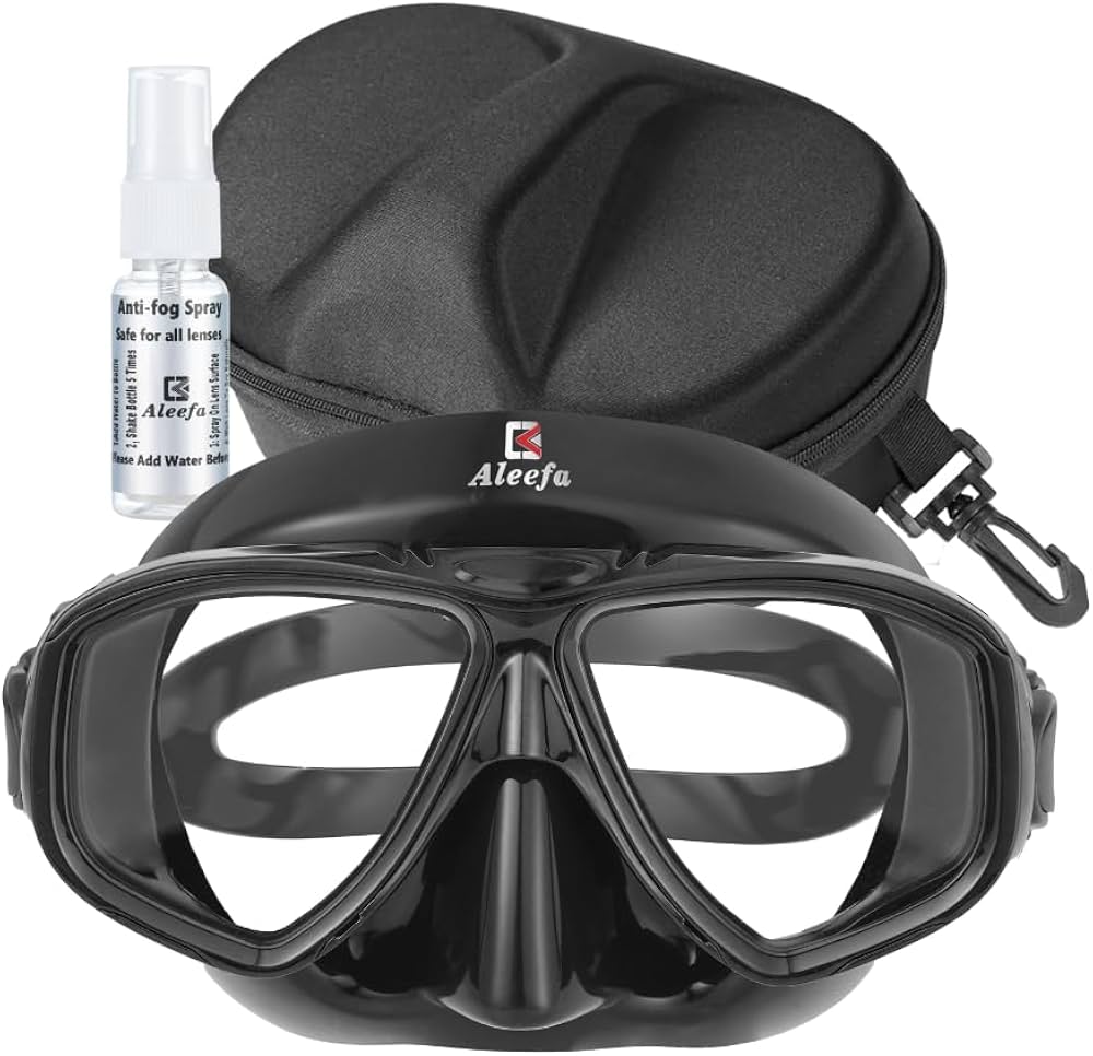Amazon.com : Aleefa Hyperopia Tempered Glass Diving Mask with