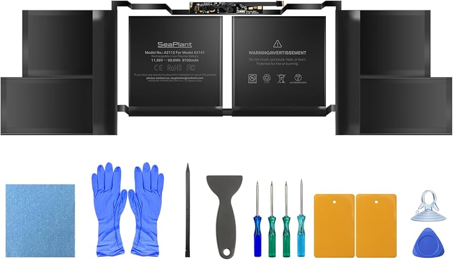 Amazon.com: SeaPlant A2141 Battery Replacement for MacBook Pro 16