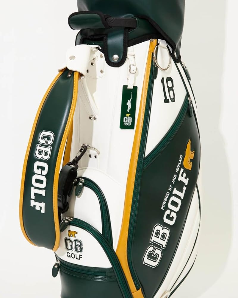 Amazon | [ジービーゴルフ] GBG キャディーバッグ ホワイト×グリーン