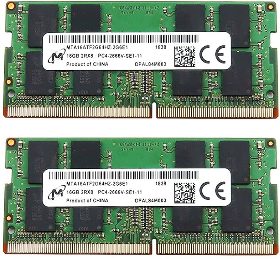 Micron MTA16ATF2G64HZ 32GB (2x16GB) 2Rx8 DDR4 SO-DIMM PC4-21300