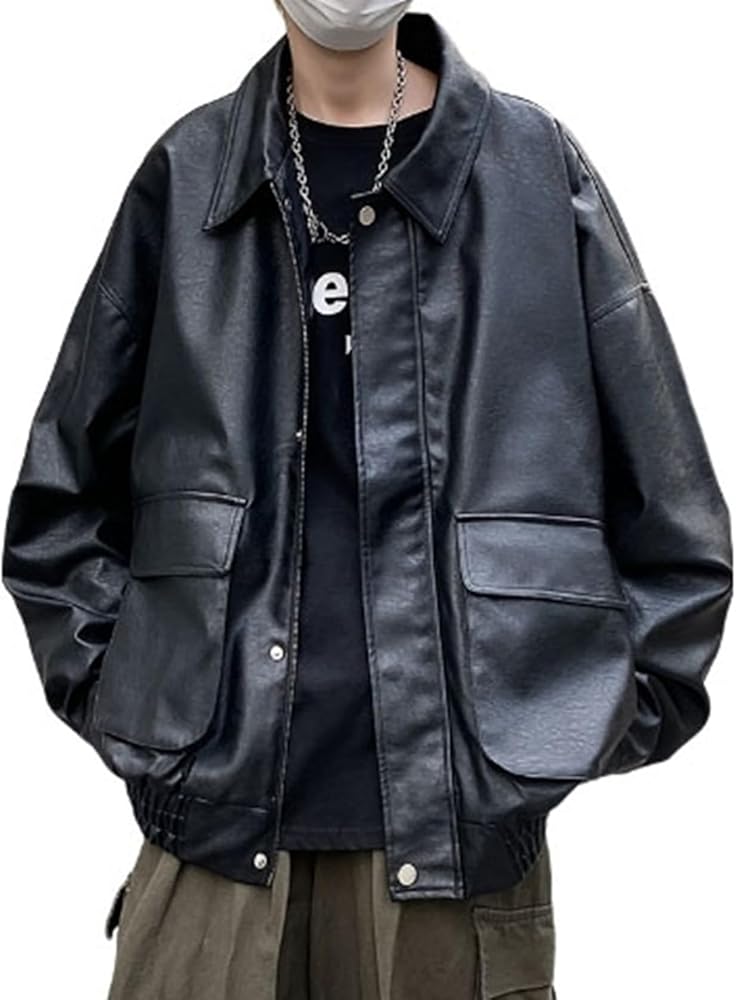 Amazon | [Sakunaca] レザージャケット 革ジャン メンズ カジュアル