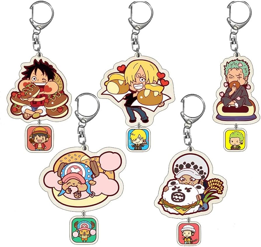 Amazon.co.jp: ワンピース キーホルダー 5枚セット 周辺 ルフィ ゾロ