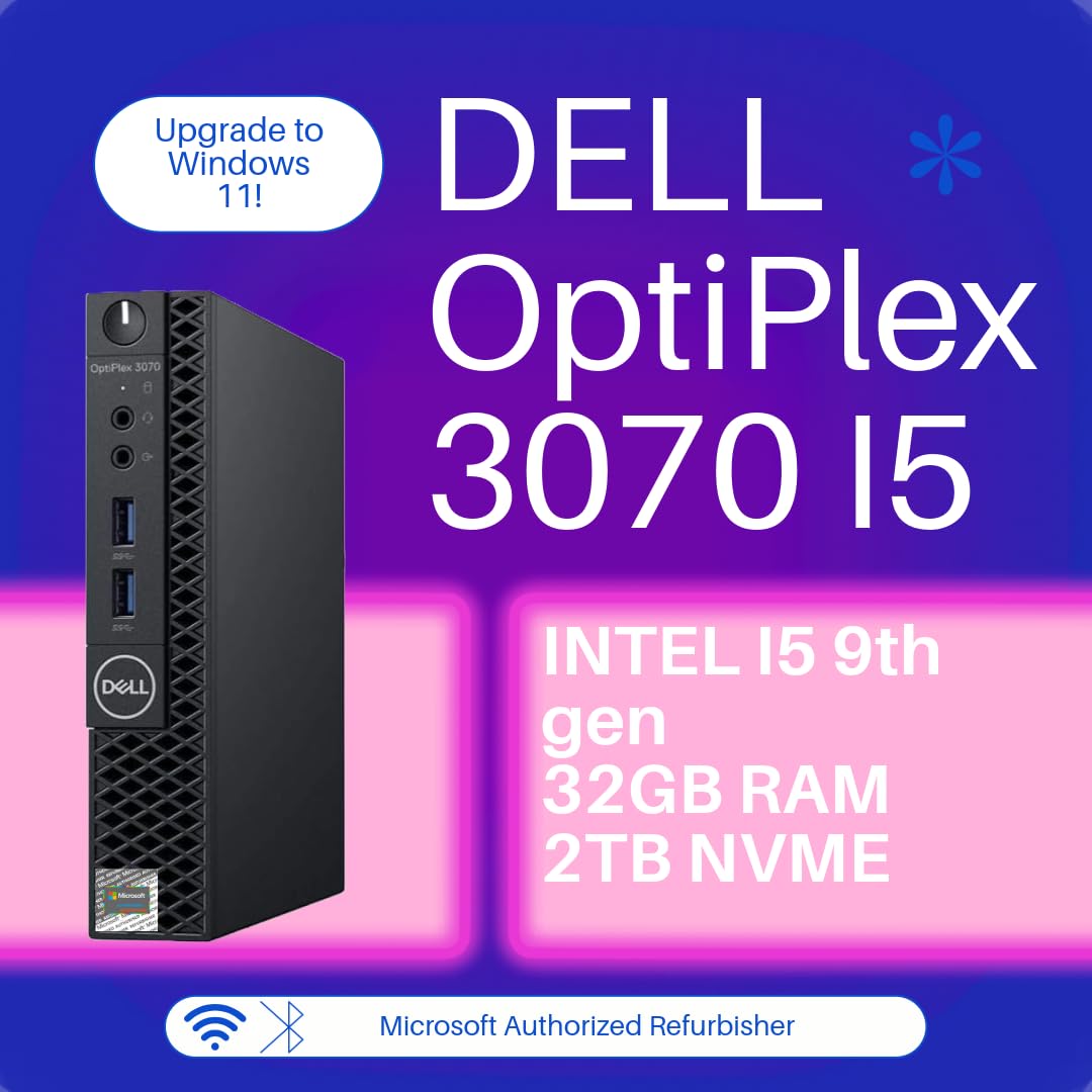 Amazon.com: Dell OptiPlex 3070 Mini Desktop Intel 9th Gen i5-9500T