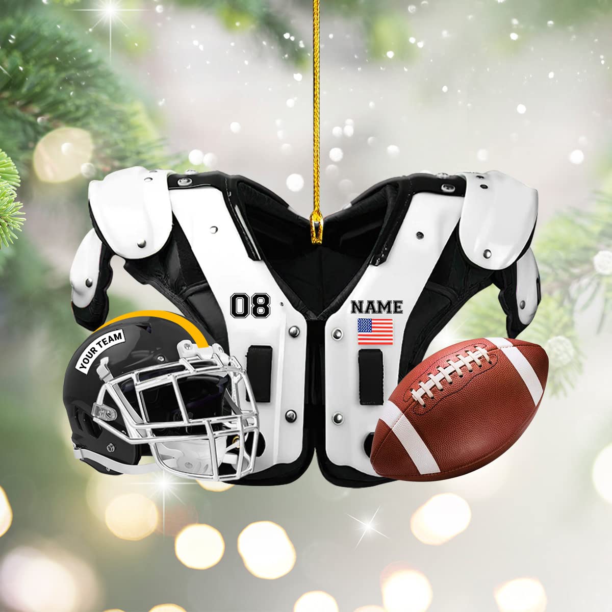 Amazon.co.jp: フットボールキーホルダー フットボールオーナメント