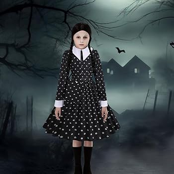 Amazon.co.jp: [Buogint] アダムス・ウェンズデー コスプレ衣装 110