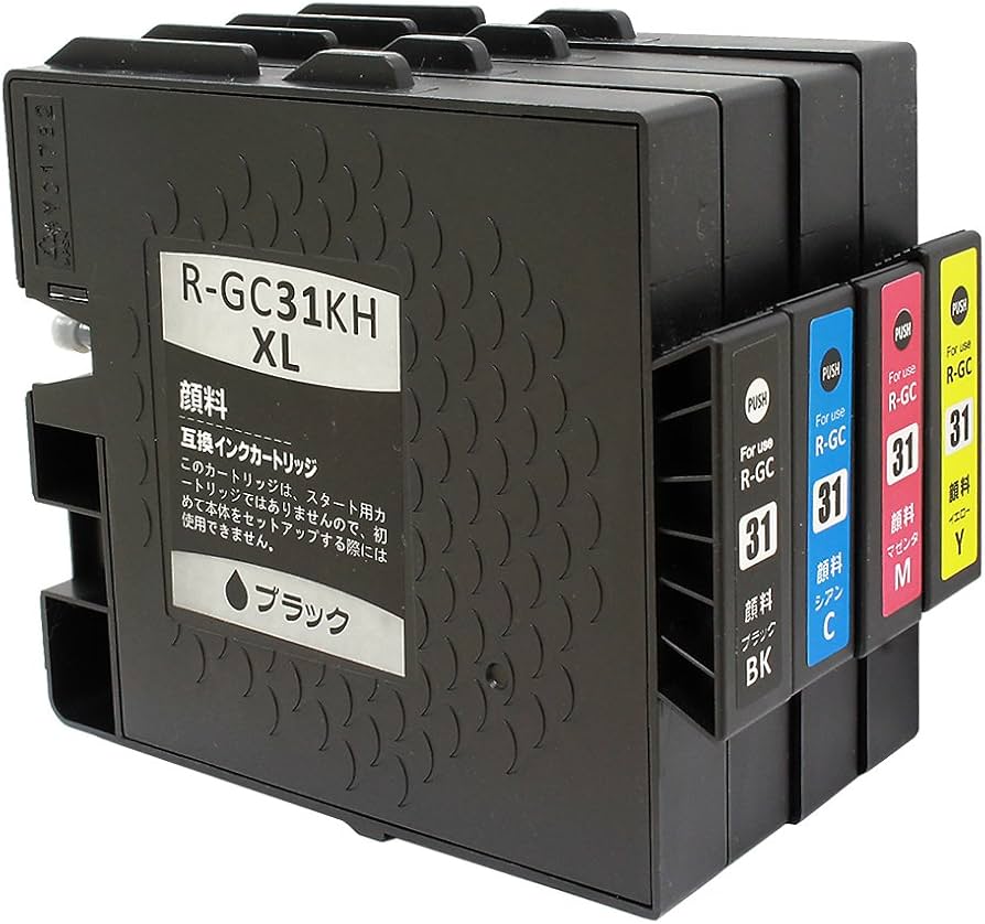 Amazon.co.jp: mita GC31H (K/C/M/Y) 4色パック (計4本) 互換インク