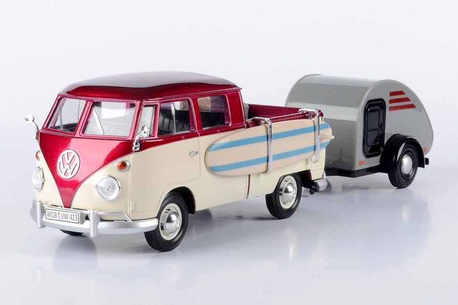 Amazon.com: Volkswagen T1 Pickup Truck Purple & Cream with