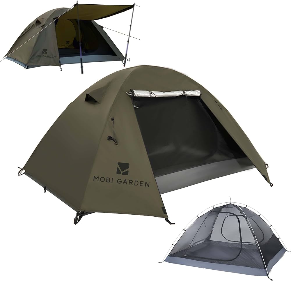 Amazon.co.jp: MOBI GARDEN テント 3人用 軽量 コンパクト UVカット 二