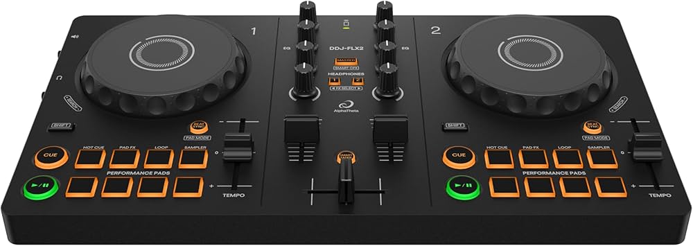 AlphaTheta/Pioneer DJ DDJ-FLX2 Beginner DJ Controller – Portable
