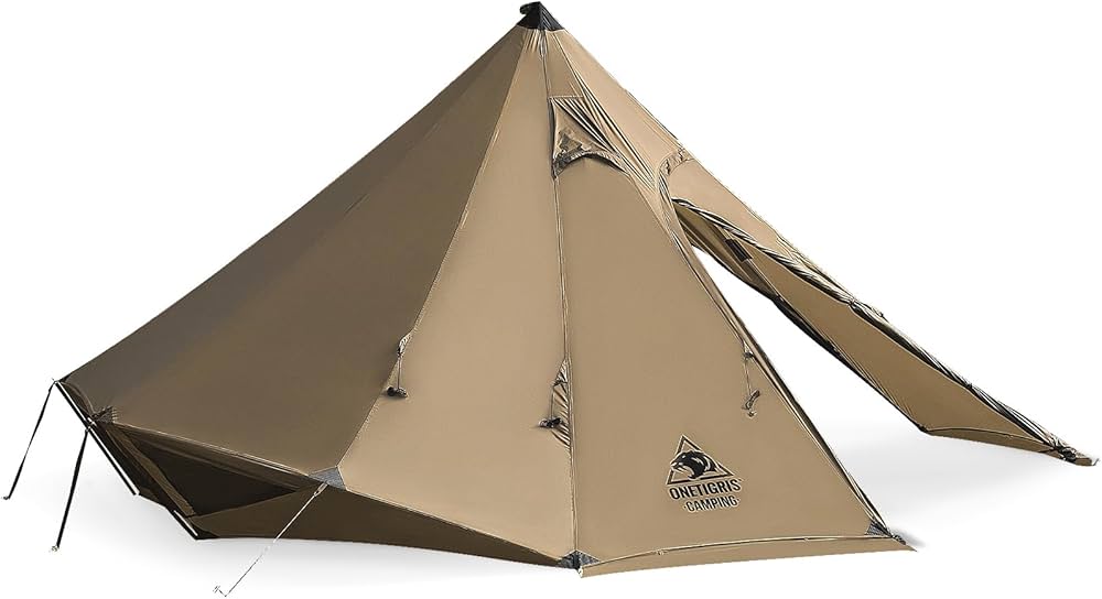 Amazon | OneTigris GASTROPOD 2-6人用ワンポールテント 耐水圧3000mm