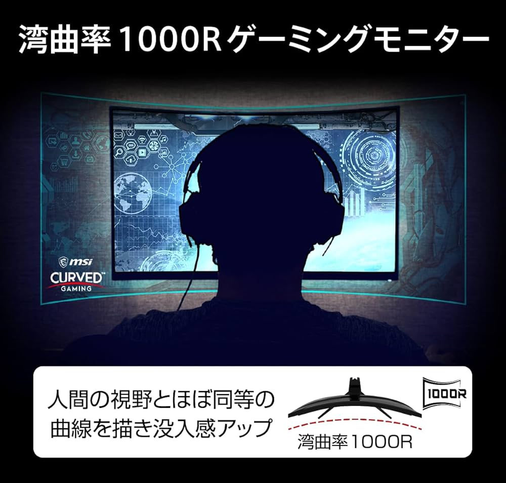 Amazon.co.jp: MSI 湾曲ゲーミングモニター G322CQP 31.5インチ/WQHD
