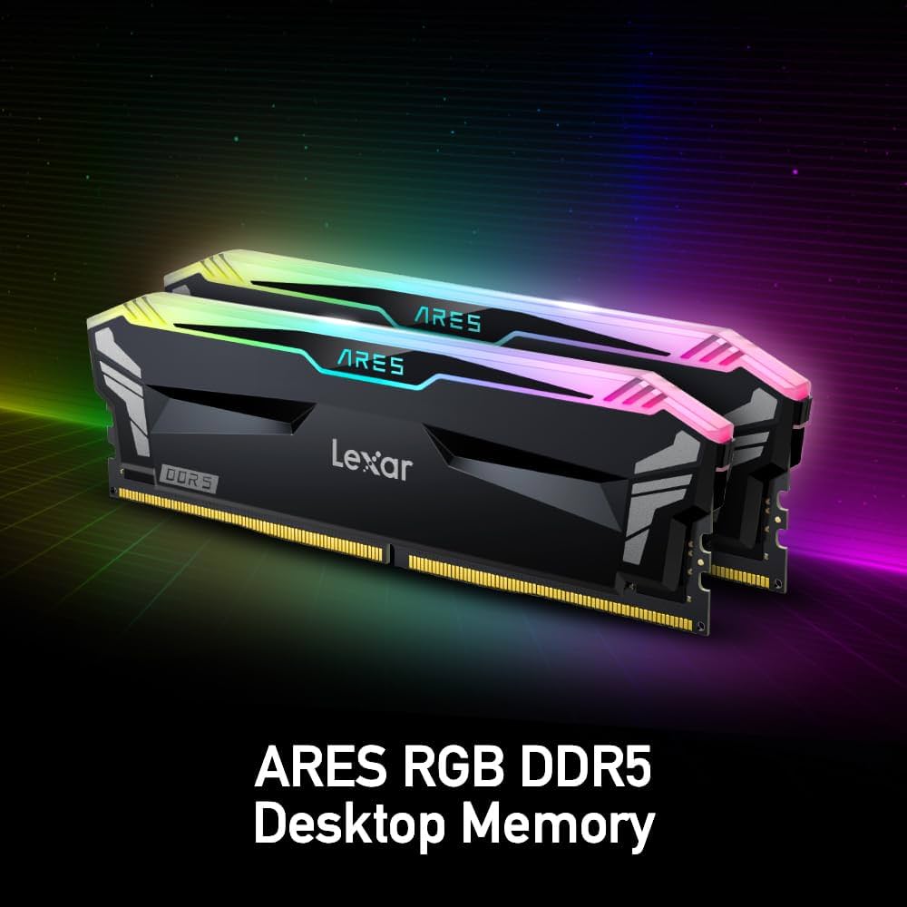 Amazon | Lexar 32GB (2x16GB) ARES RGB DDR5 RAM 6400MT/s CL32 1.4V