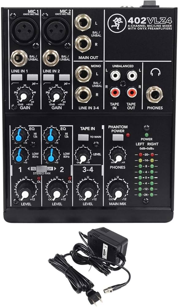 Amazon.com: Mackie 402VLZ4, 4-channel Ultra Compact Mixer with