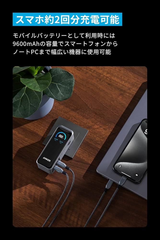 Amazon | Anker Prime Power Bank (9600mAh, 65W, Fusion) (9600mAh