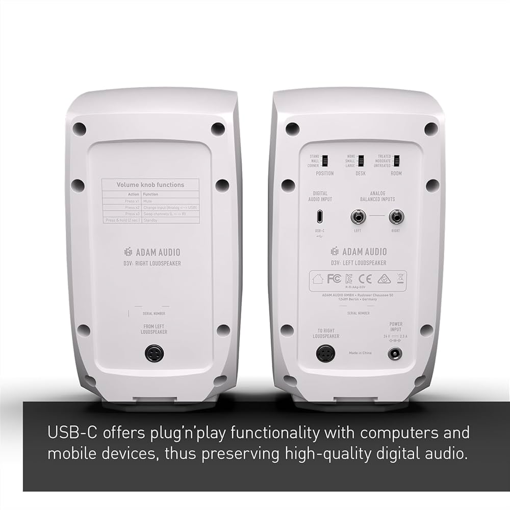 Amazon.co.jp: ADAM AUDIO D3V White モニタースピーカー : 楽器・音響機器