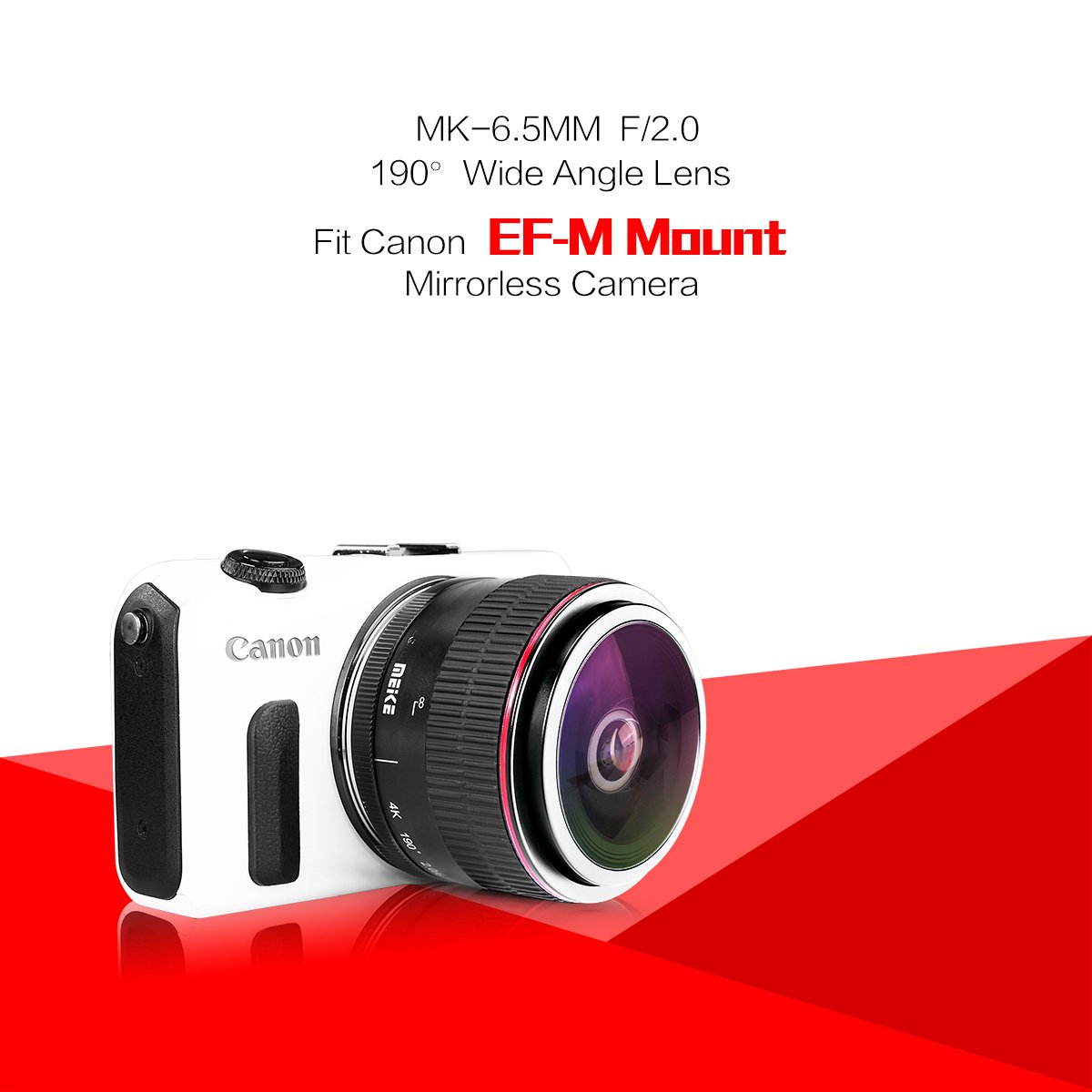Amazon.co.jp: Meike 6.5mm f2.0 超ワイド円形魚眼レンズ Canon EOS-M