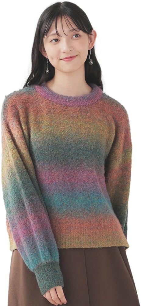 Amazon | [ハニーズ] トップス ニット セーター 長袖 グラデージョン
