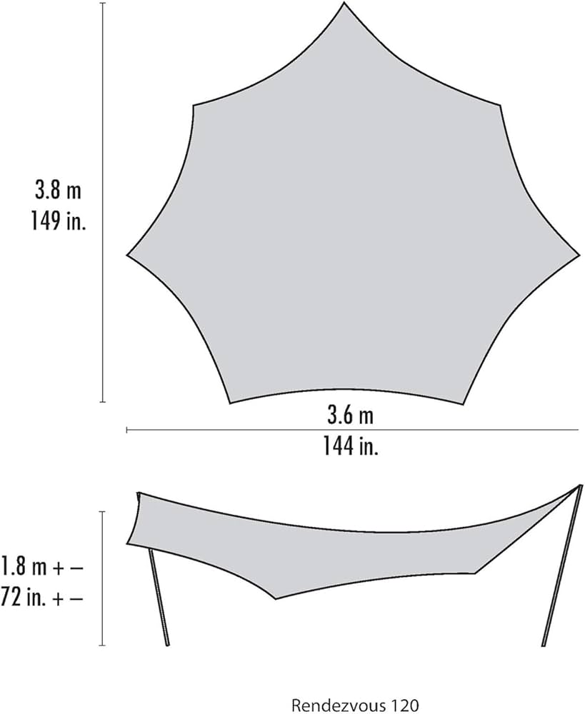 Amazon | MSR アウトドア タープ ランデブーサンシールド 120ウィング