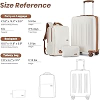 Amazon.com | Kono Luggage Sets 3 Piece Expandable Carry On Travel