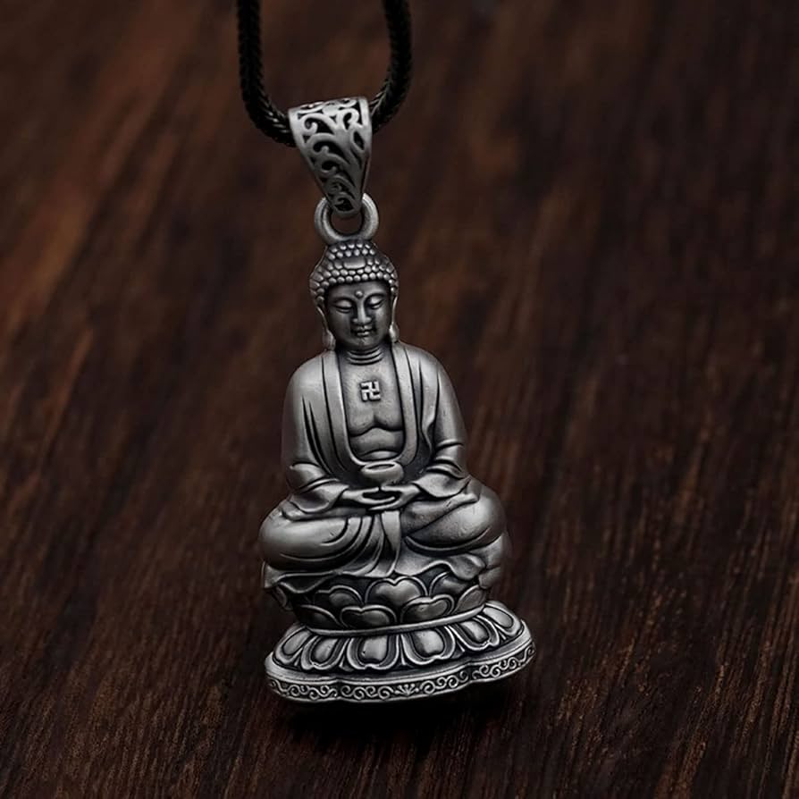 Amazon｜【釈迦如来】ペンダント ネックレス 両面仏 S999純銀 開運十二