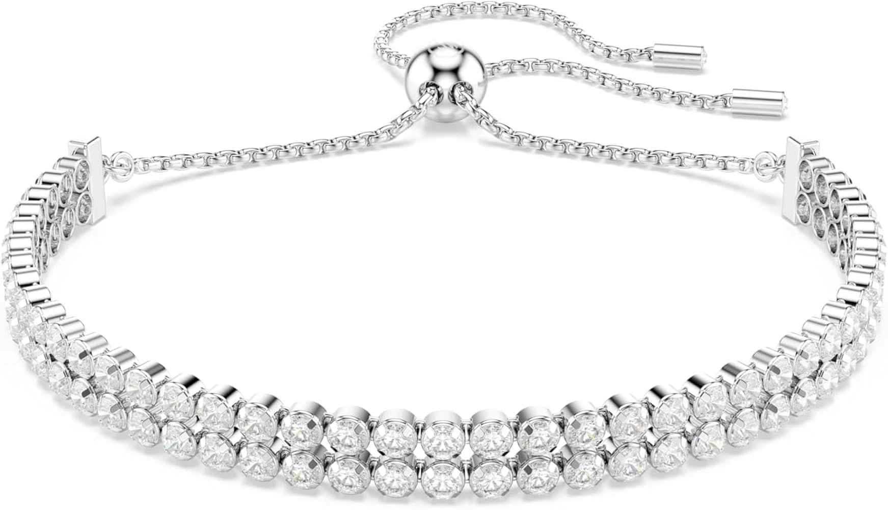 Amazon.com: Swarovski Matrix Tennis bracelet, Round cut, White