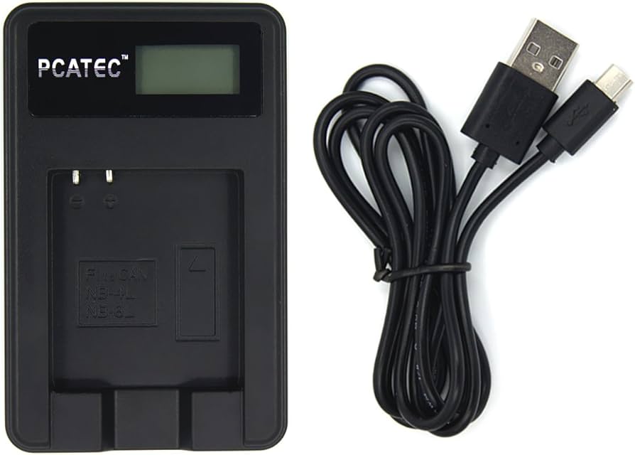Amazon | 【PCATEC】 CANON NB-4L 対応新型USB充電器☆LCD付4段階表示
