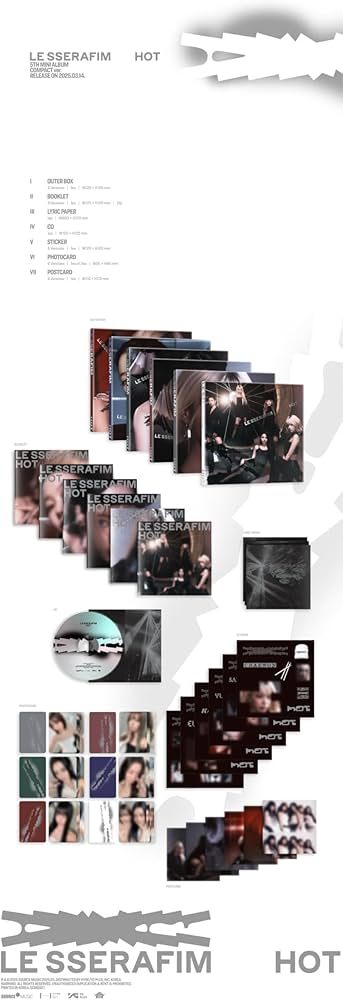 Amazon.com: LE SSERAFIM - 5th Mini Album [HOT] Compact Kim Chaewon