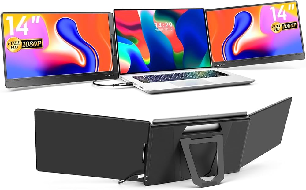 Amazon.co.jp: KOGODA トリプルモニター 14インチ モバイルデュアル