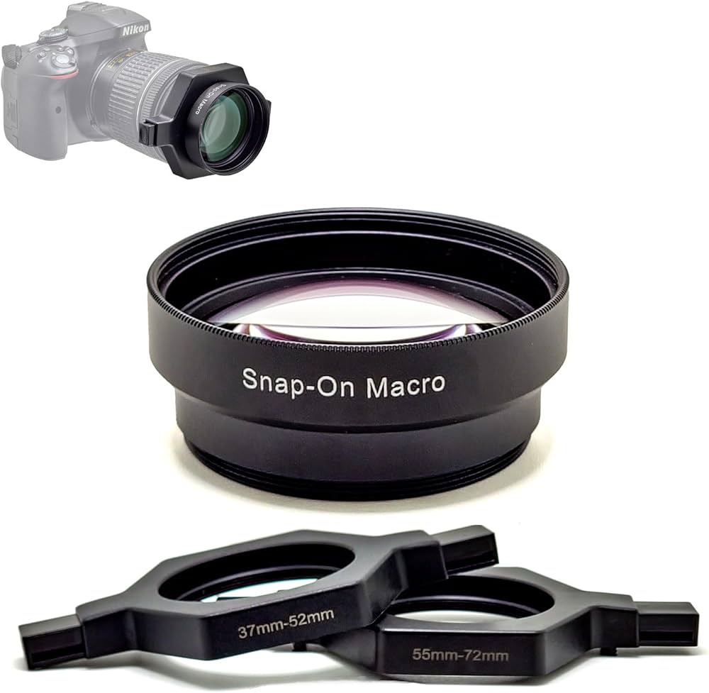 Amazon | FotoZハイビジョンスナップマクロレンズ、37-52 mmと55-72 mm