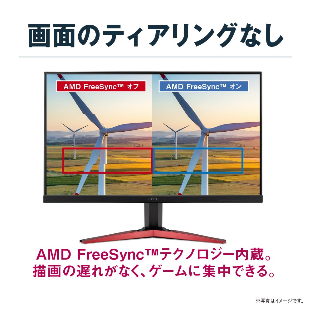 Amazon.co.jp: Acer ゲーミング モニター KG251QFbmidpx (24.5インチ