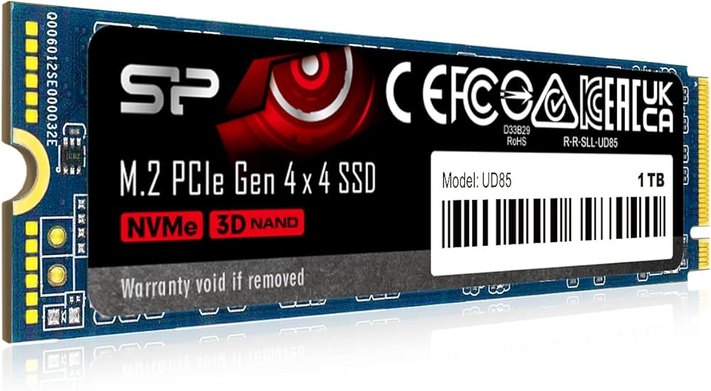 Amazon | シリコンパワー 1TB UD85 NVMe 4.0 Gen4 PCIe M.2 SSD R/W