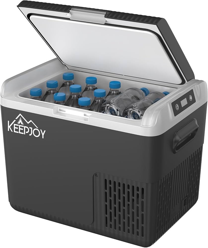 Amazon.co.jp: ポータブル冷蔵庫 18L 小型 車載冷蔵庫 KEEPJOY 急速