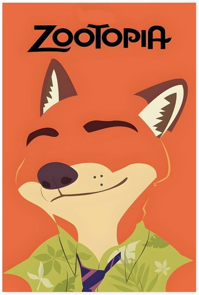 Amazon.co.jp: ズートピア ニック ポスター 絵画 インテリア 壁紙用
