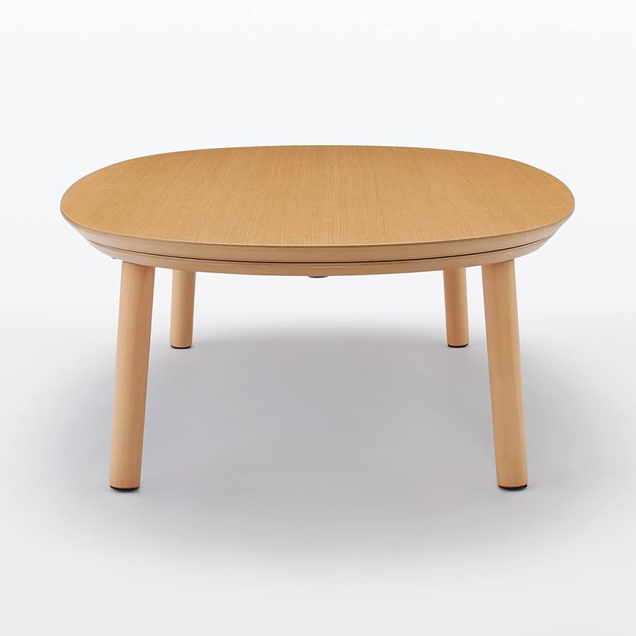 Amazon | 無印良品 楕円こたつ ナチュラル 134×77×35cm MJ-KD2-N