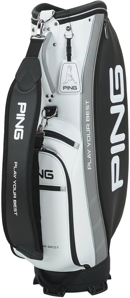 Amazon | [ピン] キャディバッグ メンズ CB-P2402 PEORIA 37508 BK/WH