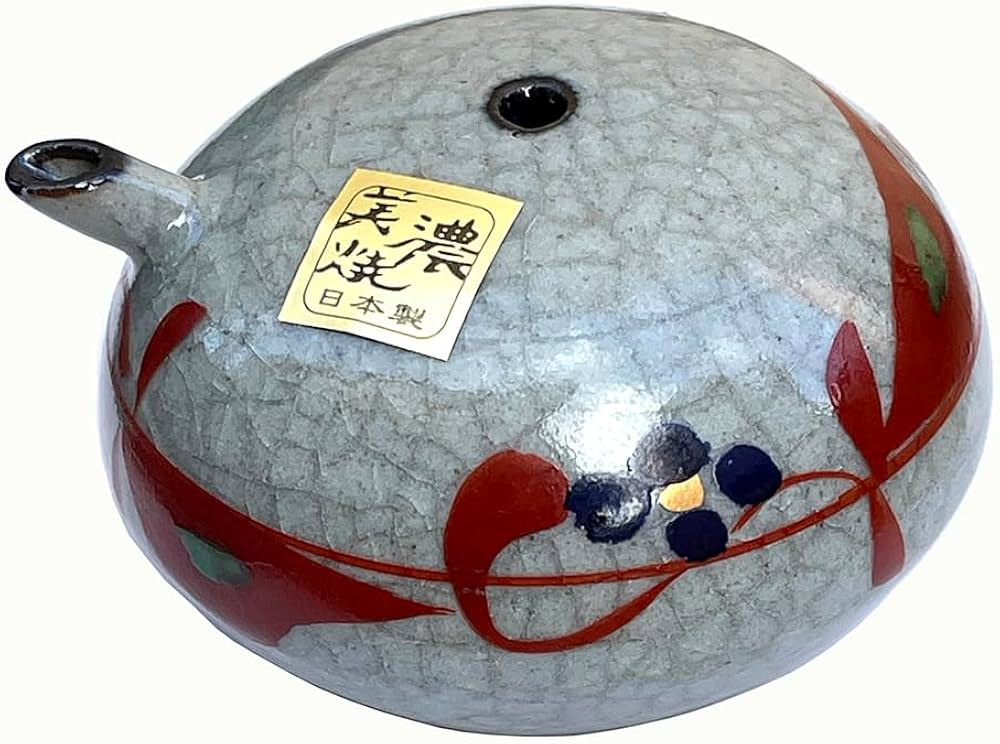 Amazon | 弘梅堂 書道 水滴「赤絵花 美濃焼」伝統的工芸品 | 墨・墨汁