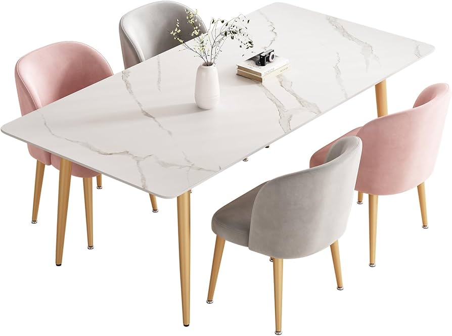 Amazon｜ダイニングセット 大理石調 セラミック ダイニングテーブル