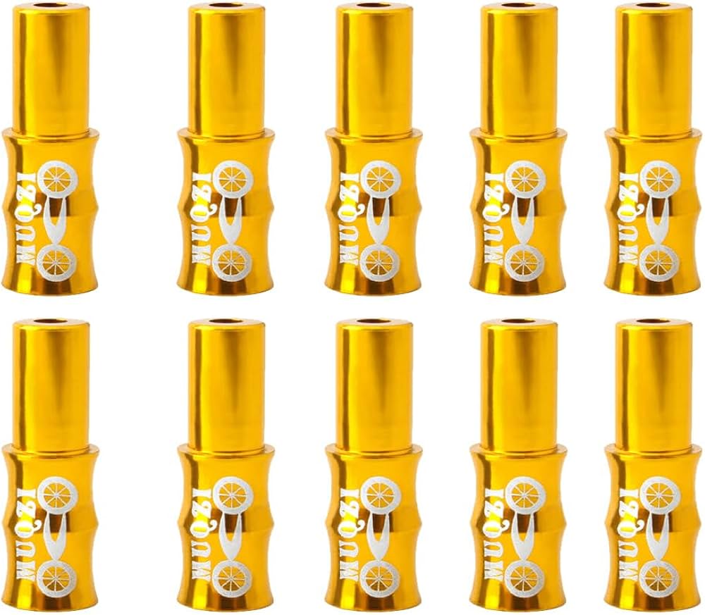 ノーブランド 10個 アルミ ブレーキインナーワイヤーキャップ シルバー