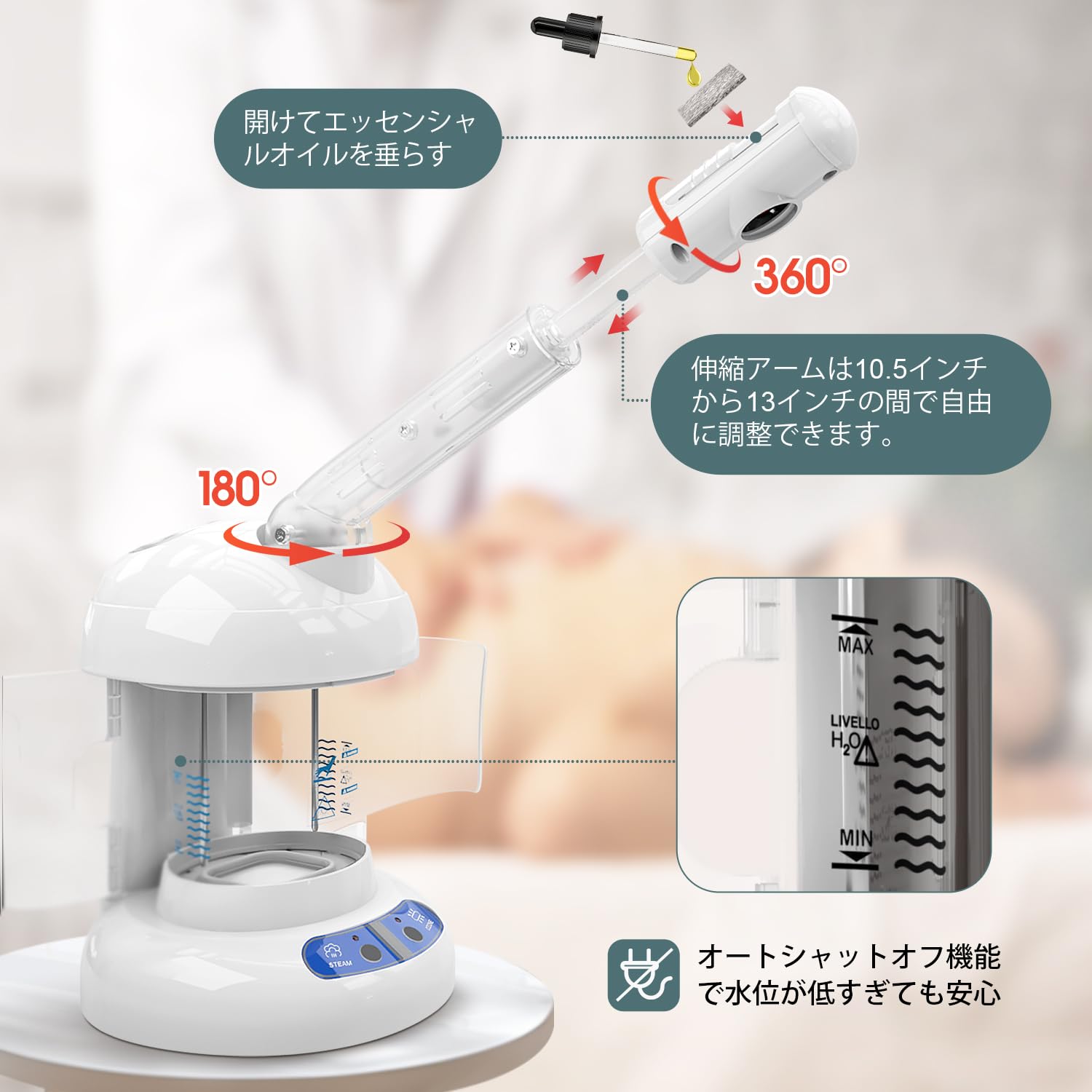 Amazon.co.jp: フェイススチーマー スチーマー オゾンスチーマー 加湿