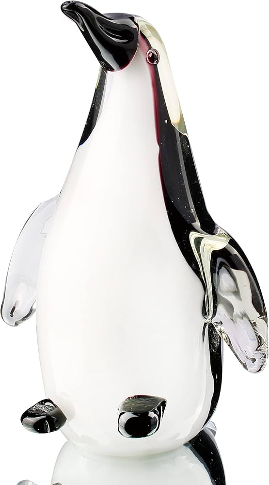 Amazon.co.jp: Hophen ガラスペンギン置物 ハンドメイド ブローン