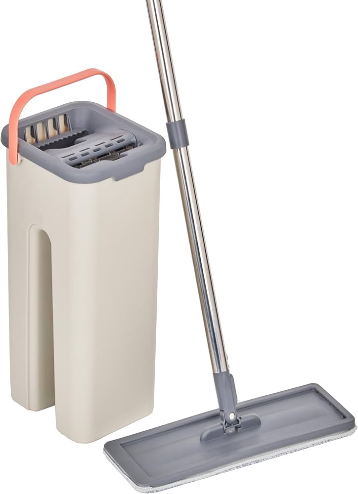 Amazon｜VECELO フロアワイパー バケツ付き セット 乾湿両用 モップ 水