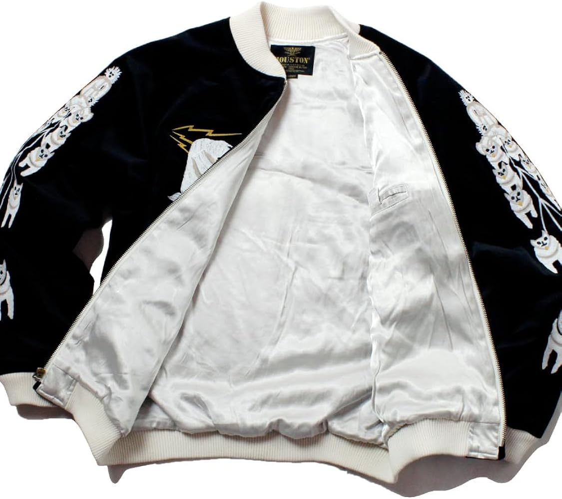 Amazon | [ヒューストン] 別珍スカジャン ベロア生地 スーベニア