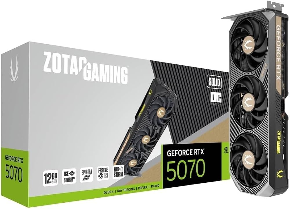 Amazon | ZOTAC GAMING GeForce RTX 5070 SOLID OC 12GB GDDR7