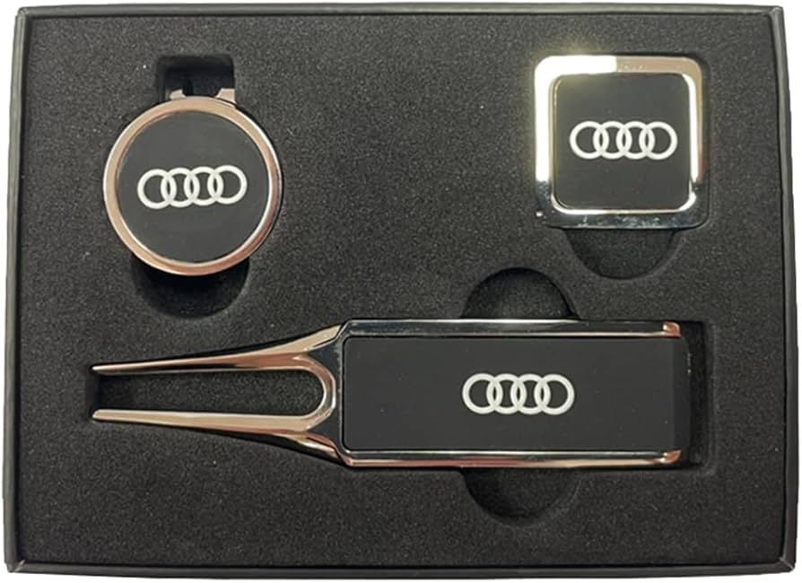 アウディマーカーセット ゴルフマーカー ゴルフタオル トートバック 缶