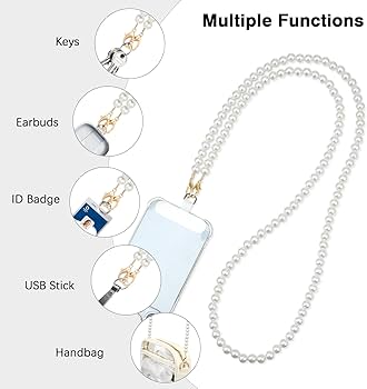 Amazon.com: MoKo Universal Phone Lanyard, Pearl Beaded Cell Phone